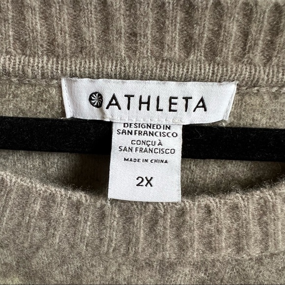 Athleta 982835 Hawthorn Animal Print Merino Wool Crewneck Sweater Size 1X - Picture 4 of 7